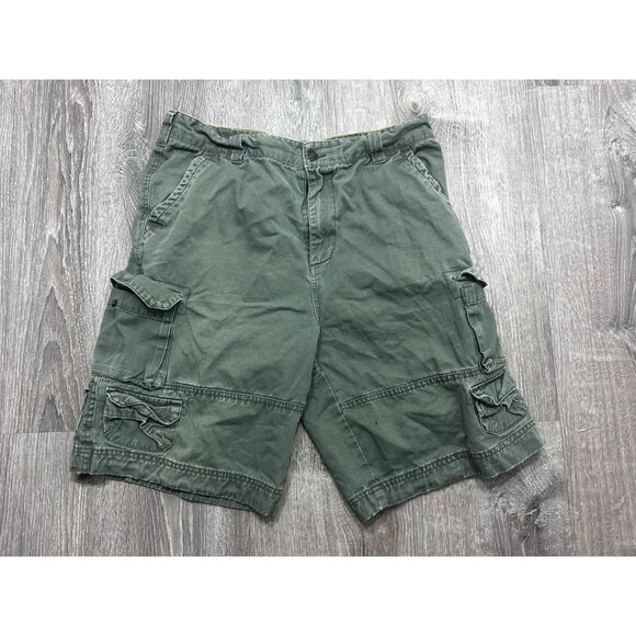 Bum Equipment Cargo Short Men's Size 34 Cargo Pockets Outdoor Army Green - Picture 1 of 7